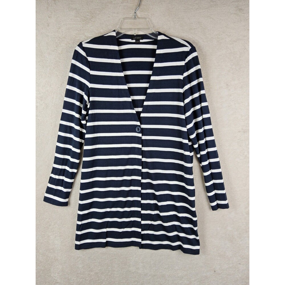 J Jill Wearever Collection Long Sleeve One Button Knit Cardigan Top Size S